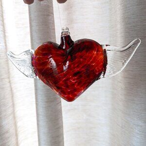 Hand Blown Large Glass Heart